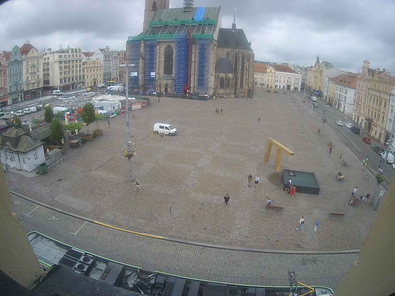 Archived image Webcam Republic Square Pilsen, Czech Republic