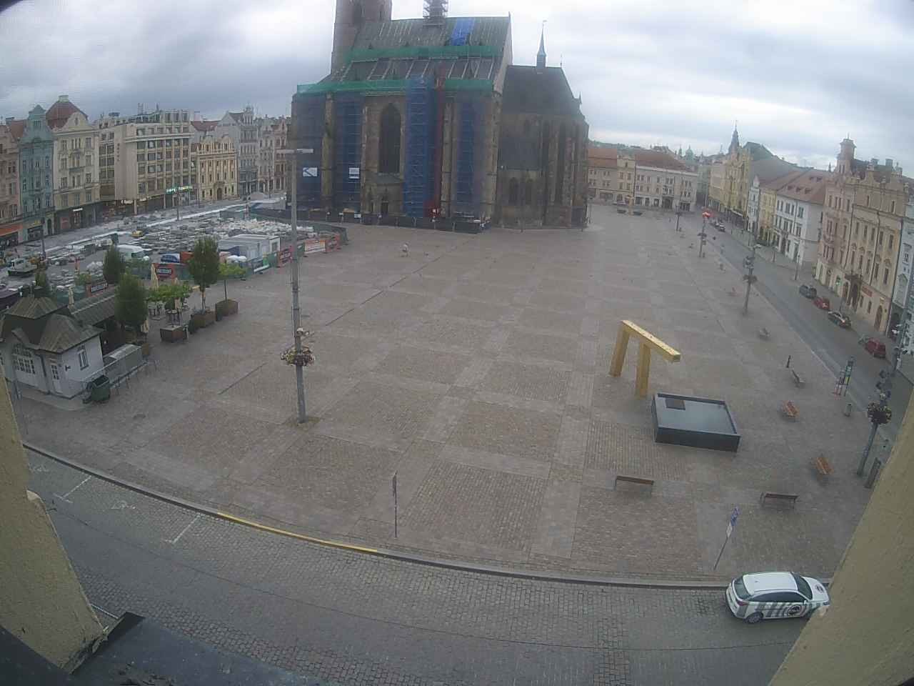 Archived image Webcam Republic Square Pilsen, Czech Republic