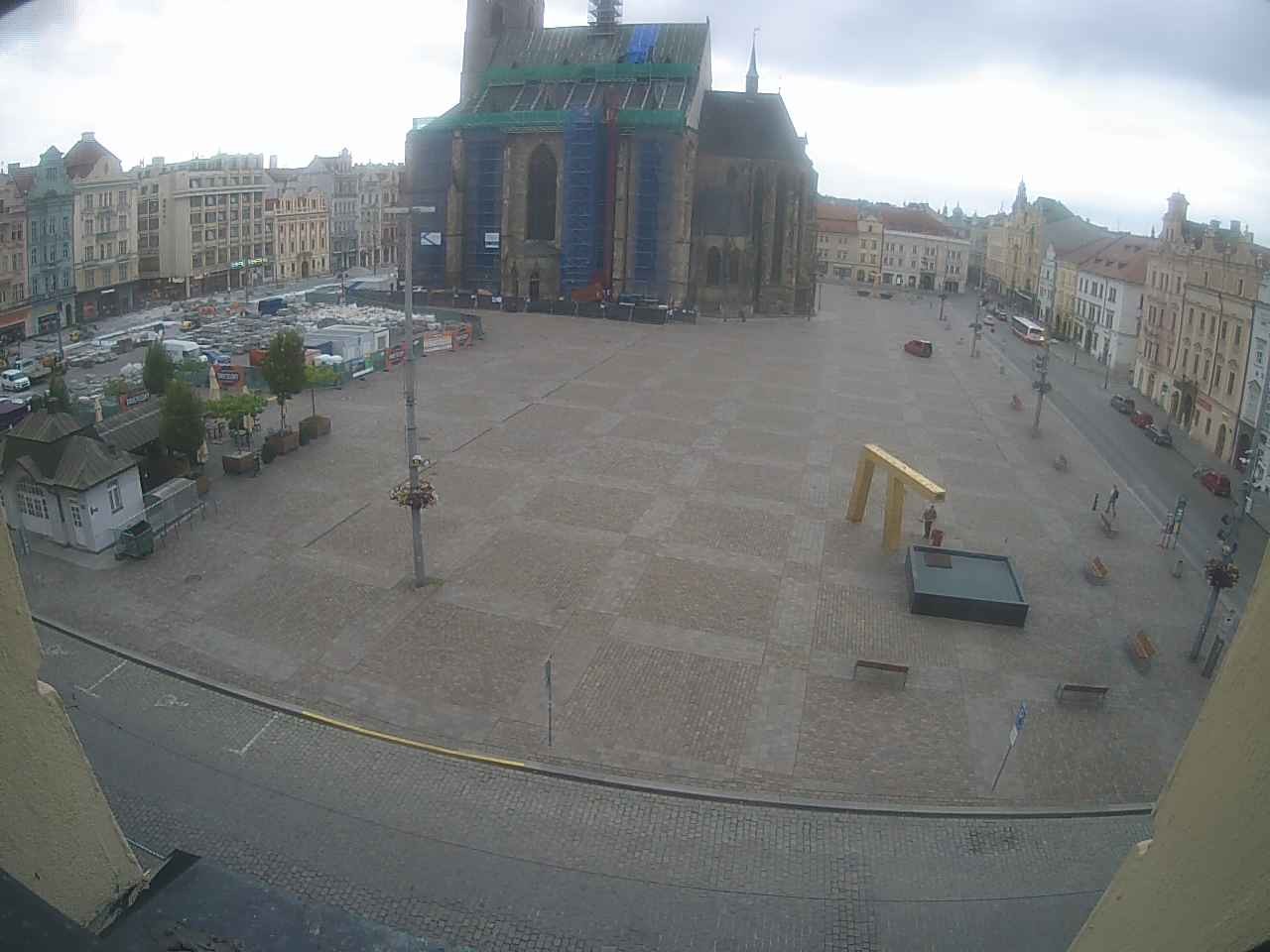 Archived image Webcam Republic Square Pilsen, Czech Republic