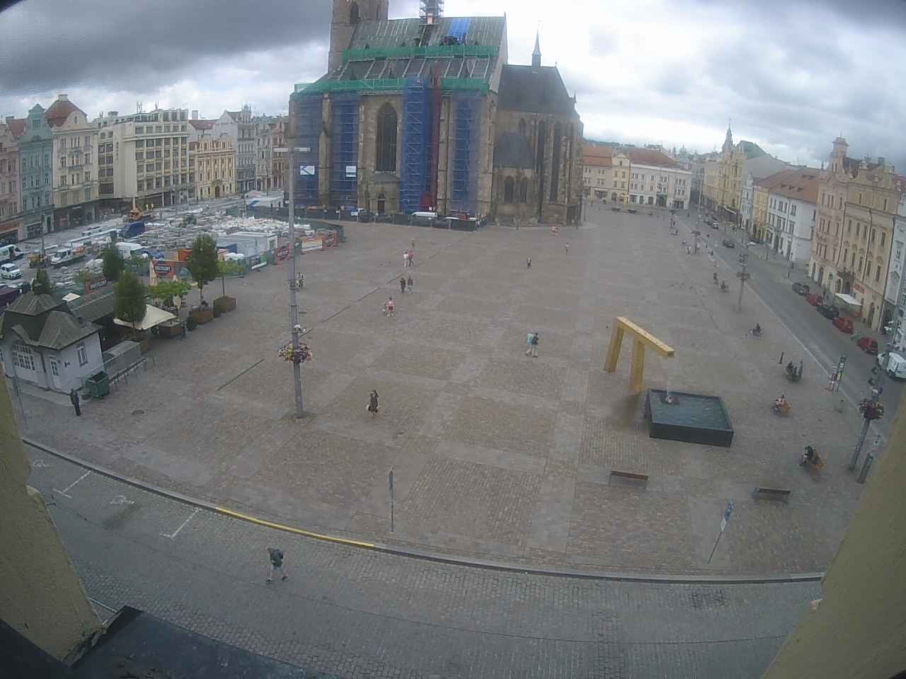 Archived image Webcam Republic Square Pilsen, Czech Republic