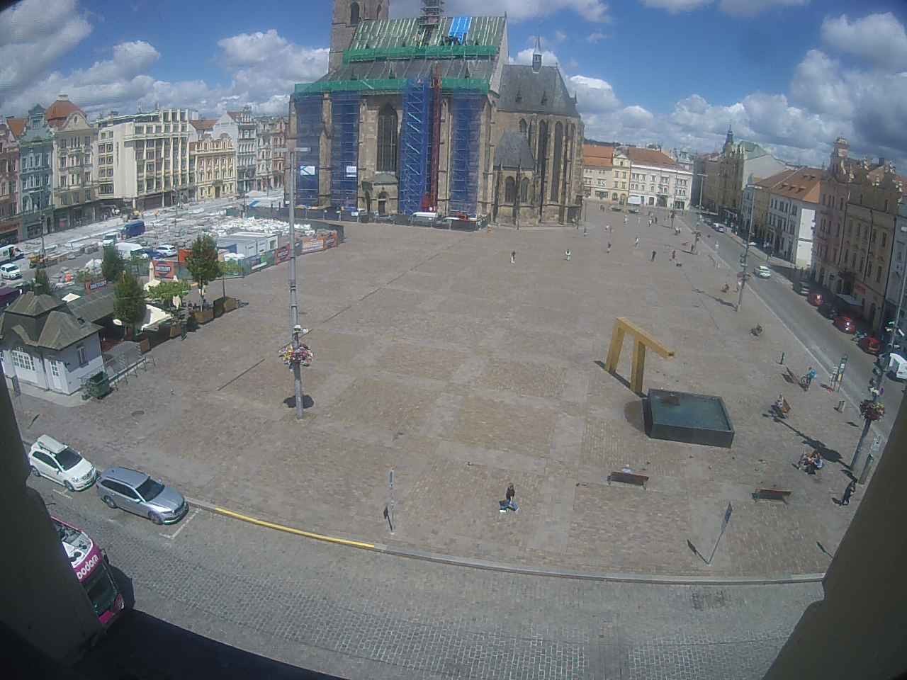 Archived image Webcam Republic Square Pilsen, Czech Republic