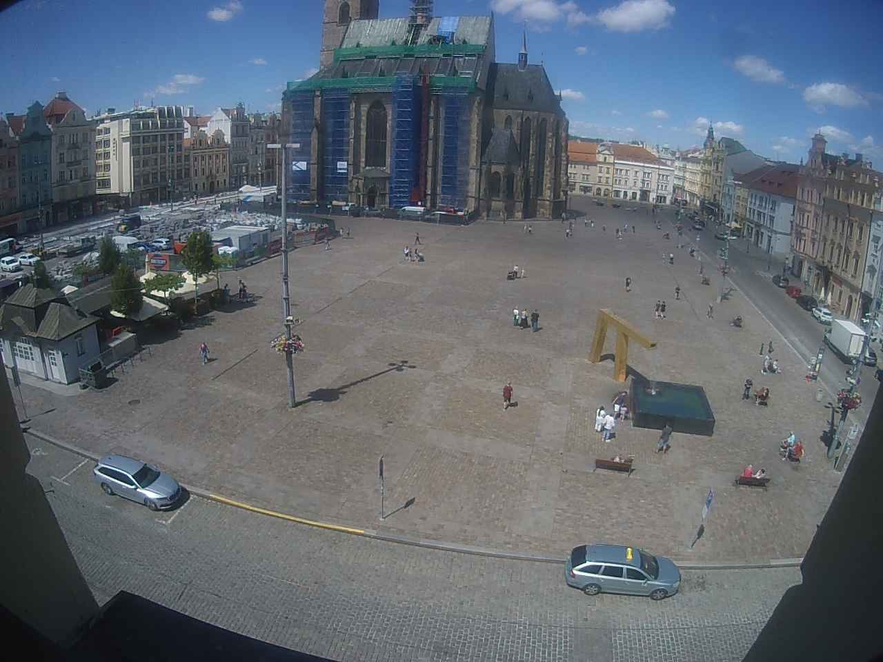 Archived image Webcam Republic Square Pilsen, Czech Republic