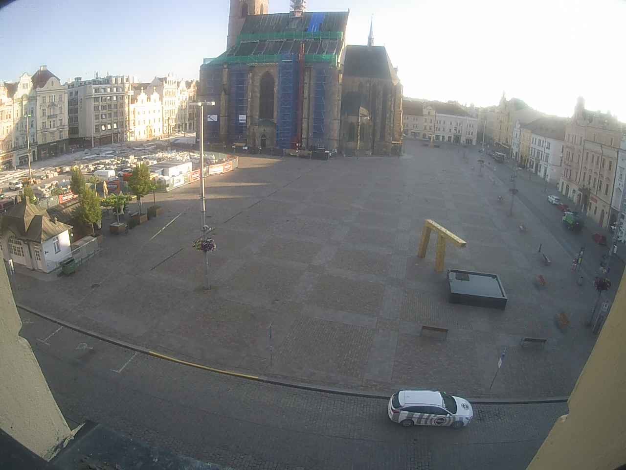 Archived image Webcam Republic Square Pilsen, Czech Republic