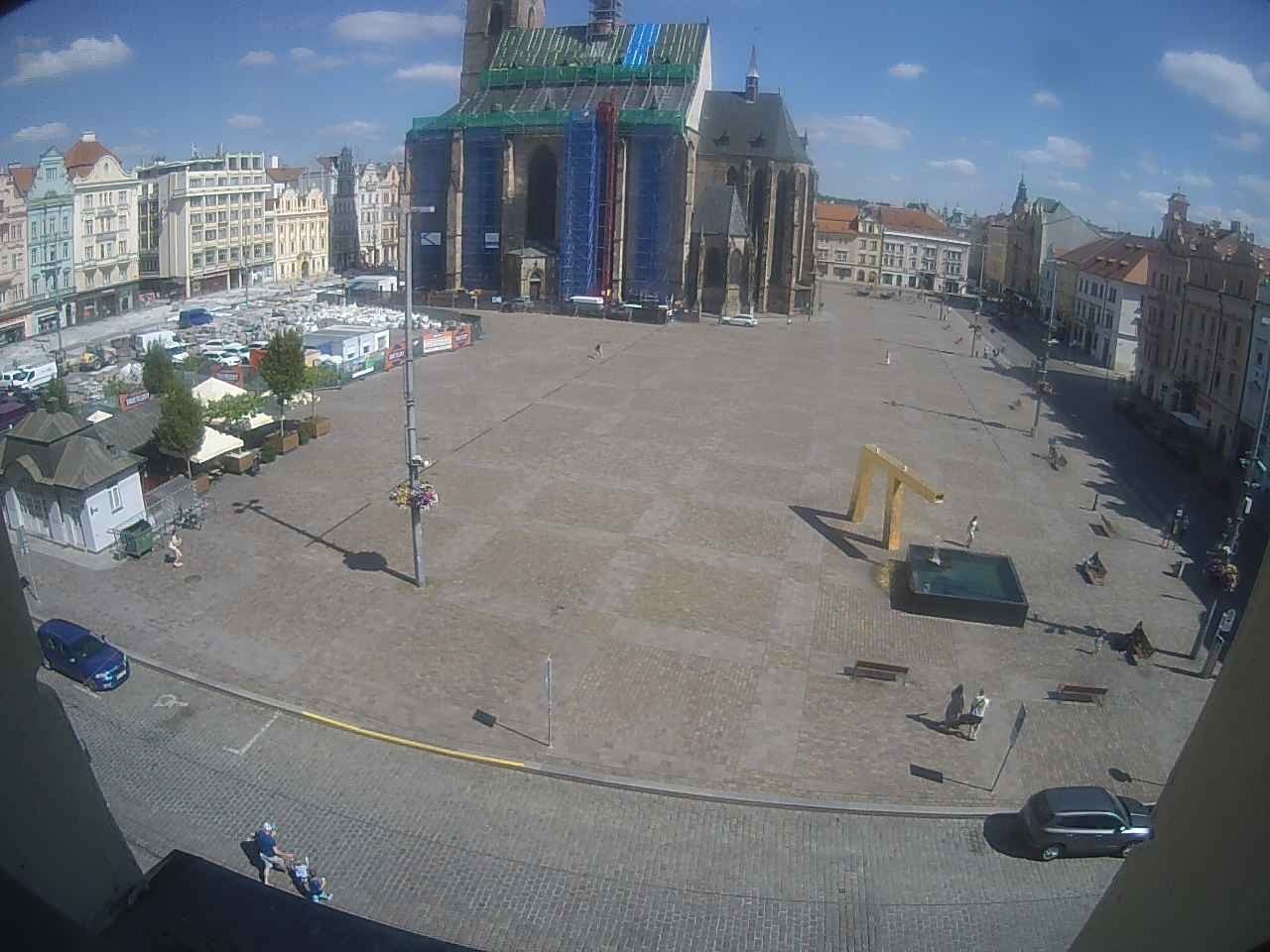 Archived image Webcam Republic Square Pilsen, Czech Republic