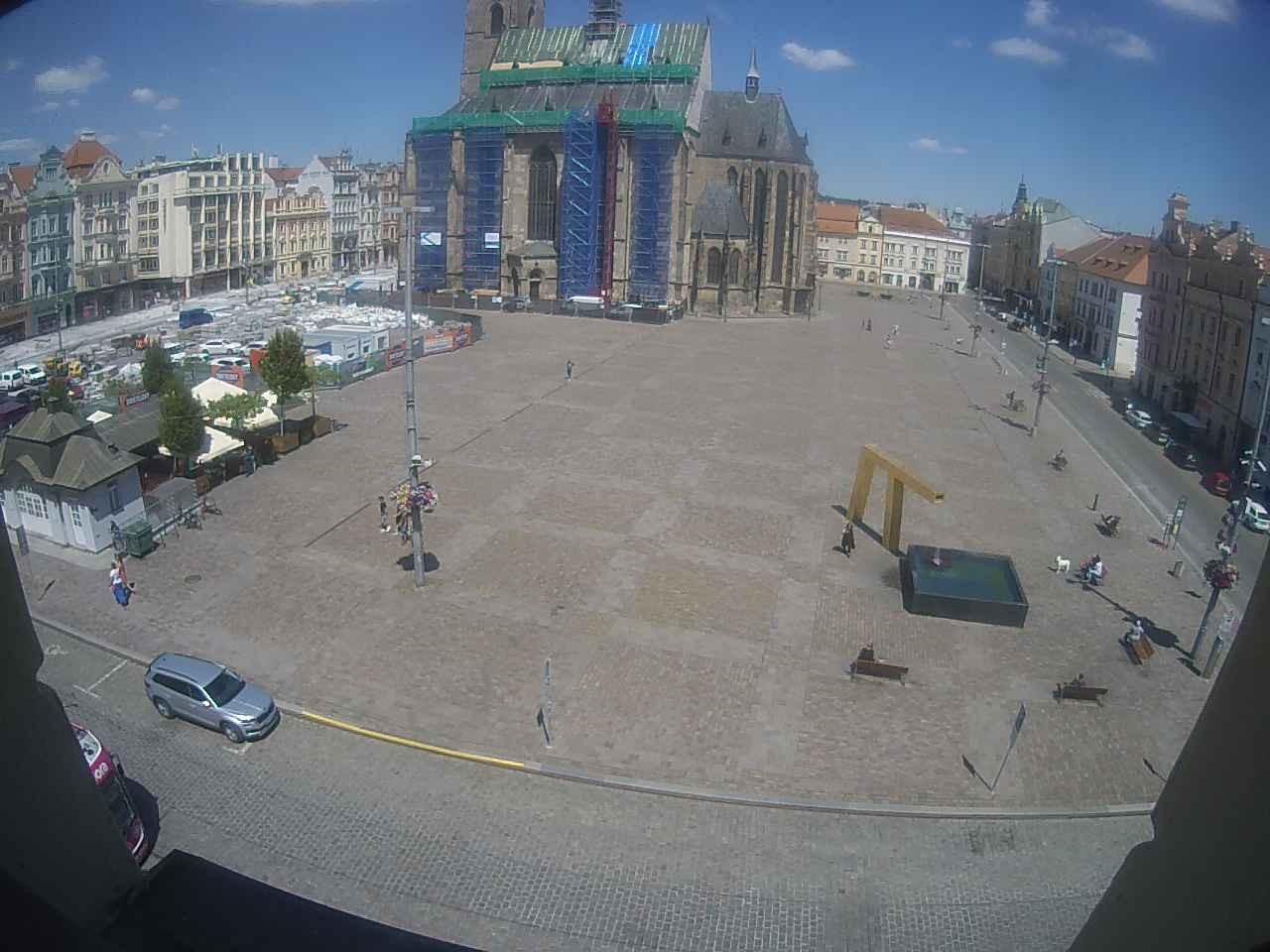 Archived image Webcam Republic Square Pilsen, Czech Republic