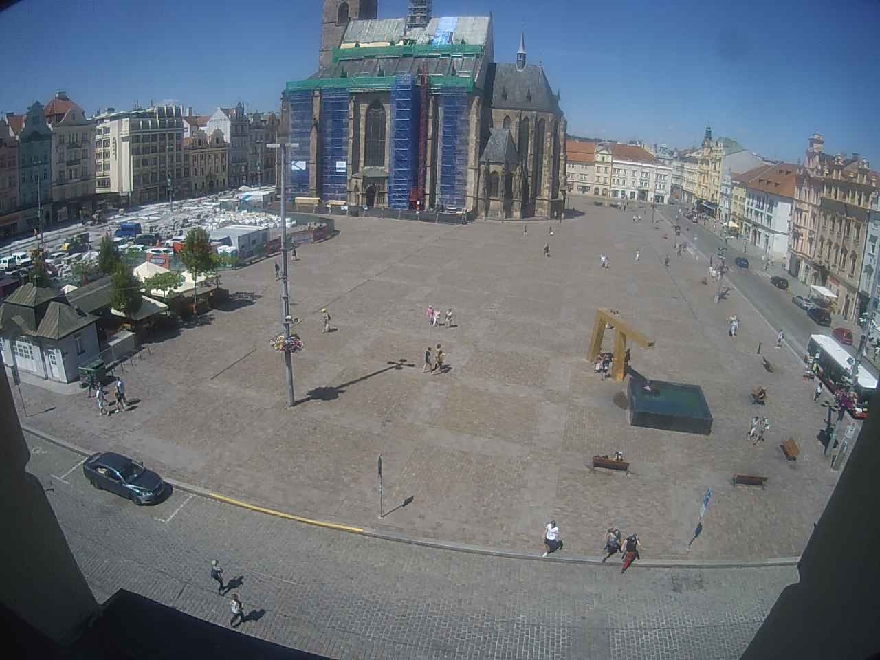 Archived image Webcam Republic Square Pilsen, Czech Republic