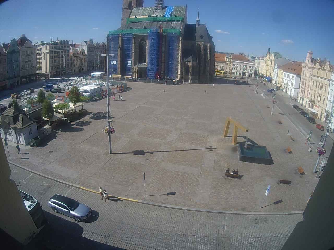 Archived image Webcam Republic Square Pilsen, Czech Republic