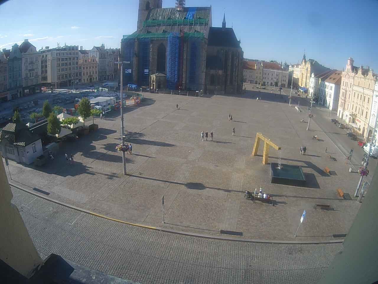 Archived image Webcam Republic Square Pilsen, Czech Republic