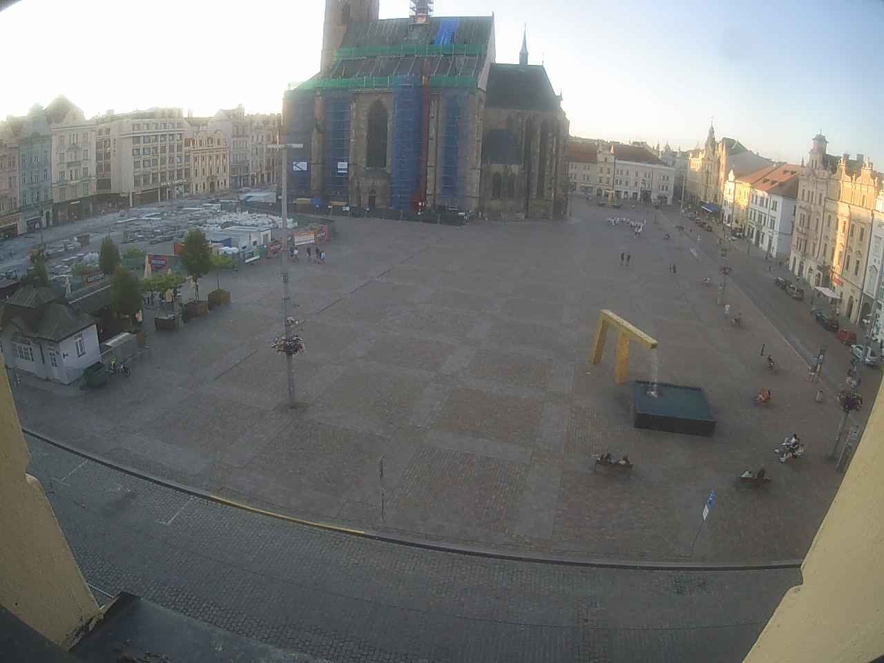 Archived image Webcam Republic Square Pilsen, Czech Republic
