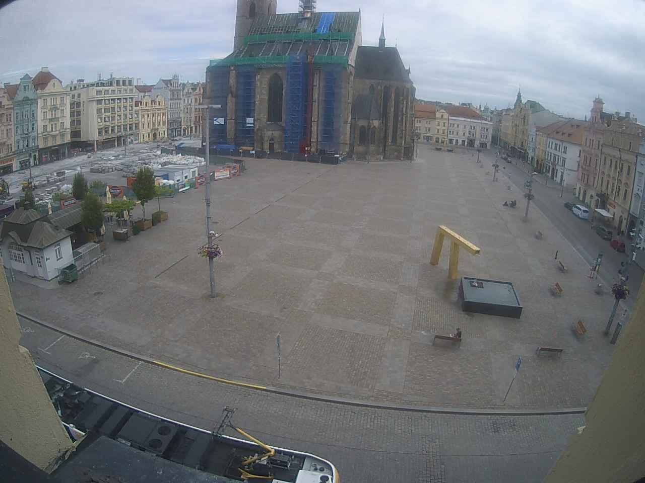 Archived image Webcam Republic Square Pilsen, Czech Republic