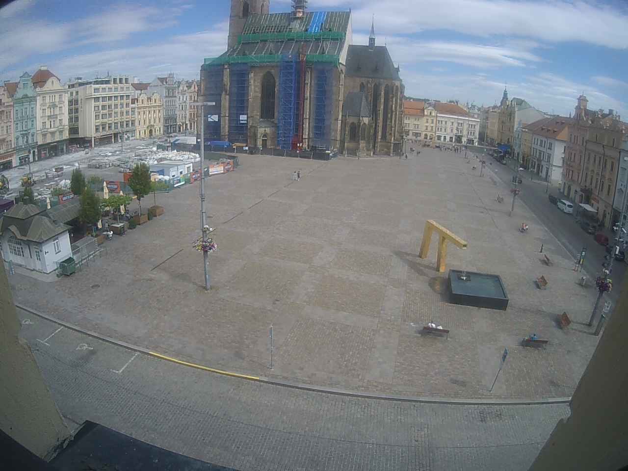 Archived image Webcam Republic Square Pilsen, Czech Republic