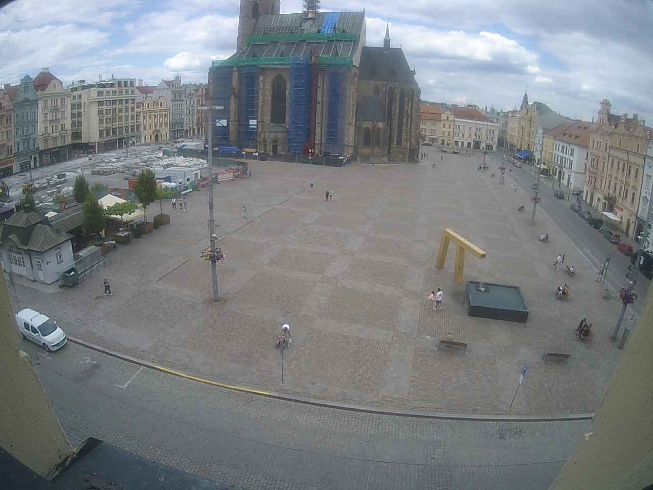 Archived image Webcam Republic Square Pilsen, Czech Republic