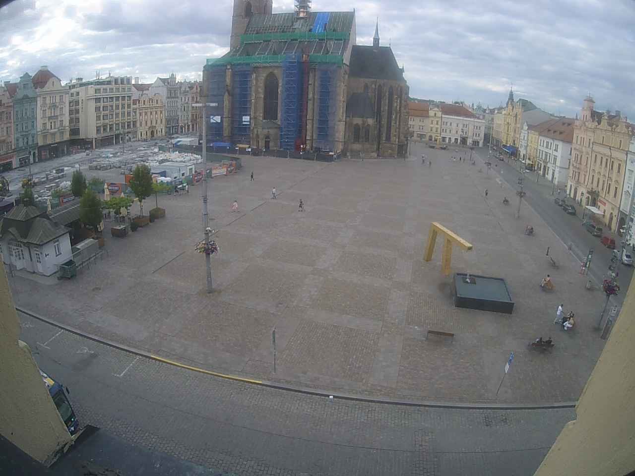 Archived image Webcam Republic Square Pilsen, Czech Republic