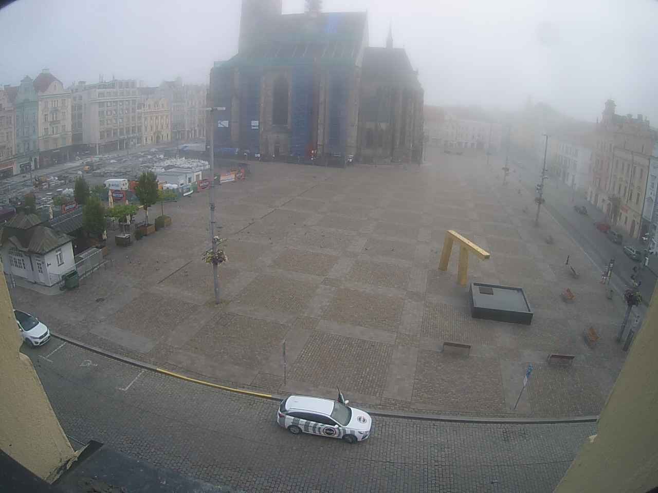Archived image Webcam Republic Square Pilsen, Czech Republic