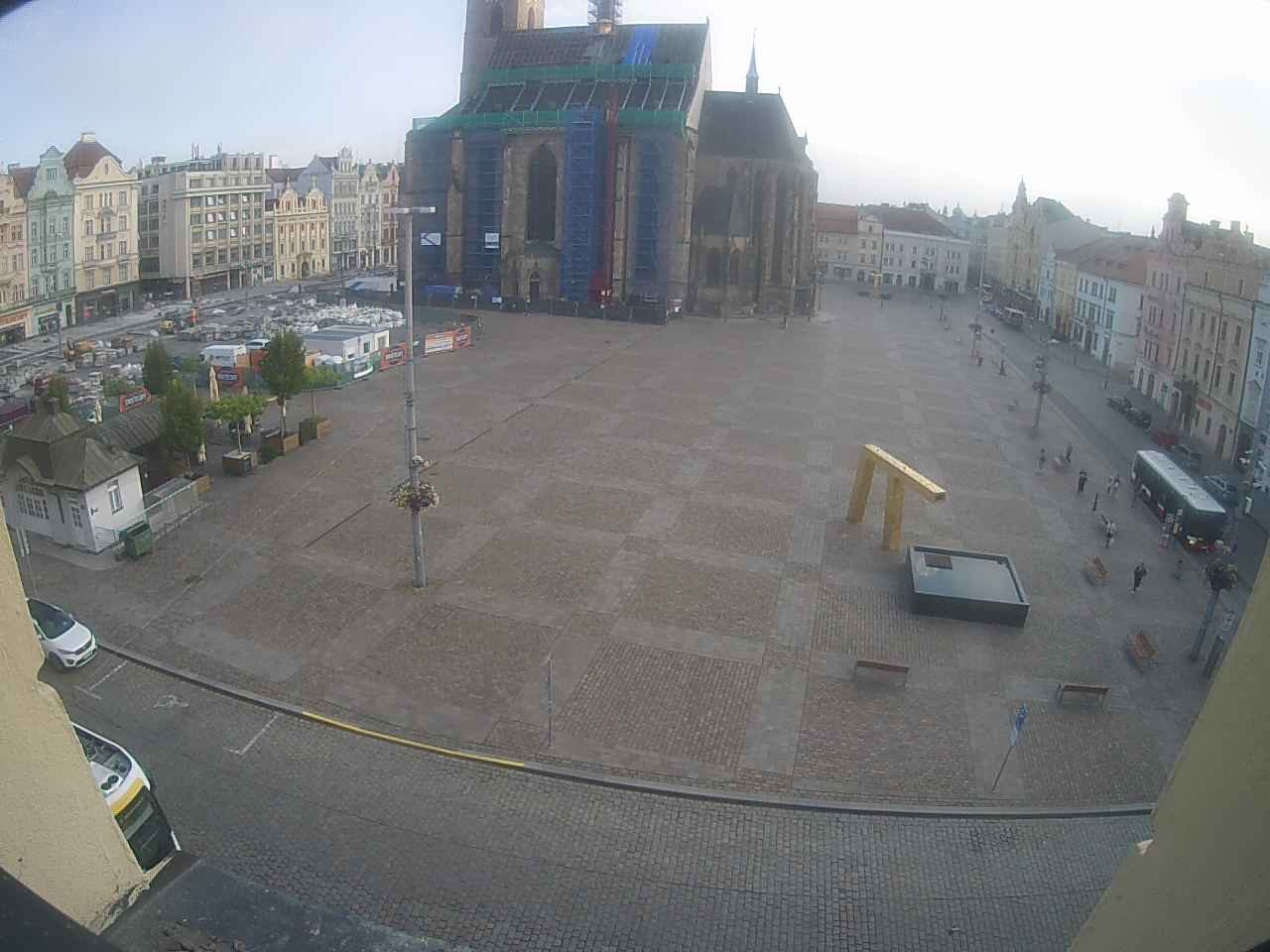 Archived image Webcam Republic Square Pilsen, Czech Republic