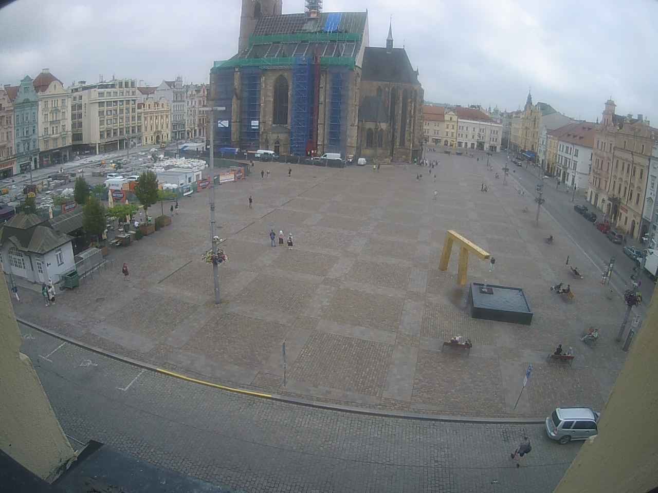 Archived image Webcam Republic Square Pilsen, Czech Republic