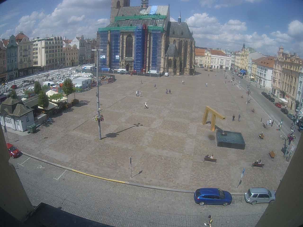 Archived image Webcam Republic Square Pilsen, Czech Republic