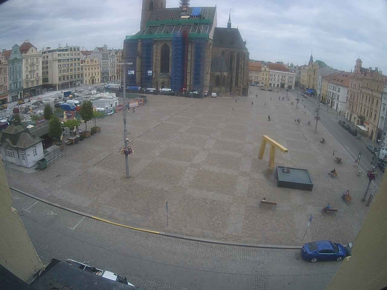 Archived image Webcam Republic Square Pilsen, Czech Republic
