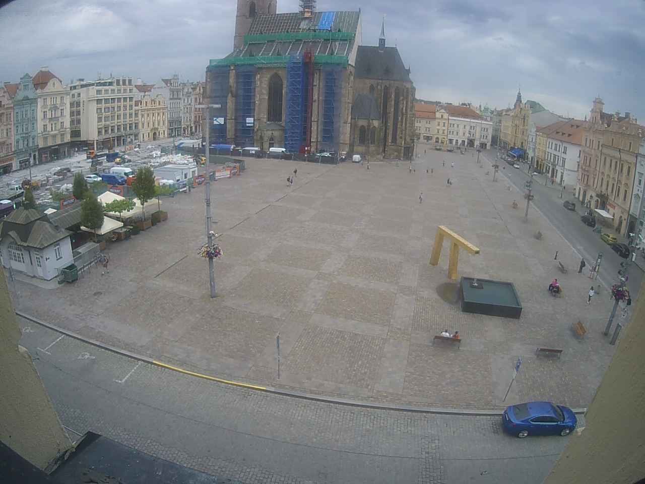 Archived image Webcam Republic Square Pilsen, Czech Republic
