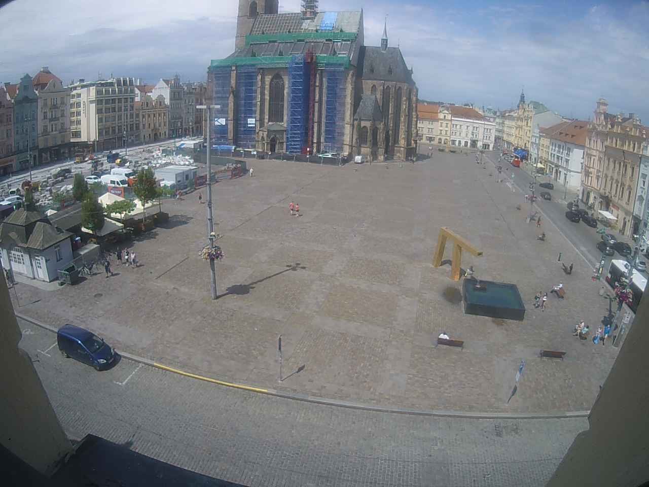 Archived image Webcam Republic Square Pilsen, Czech Republic
