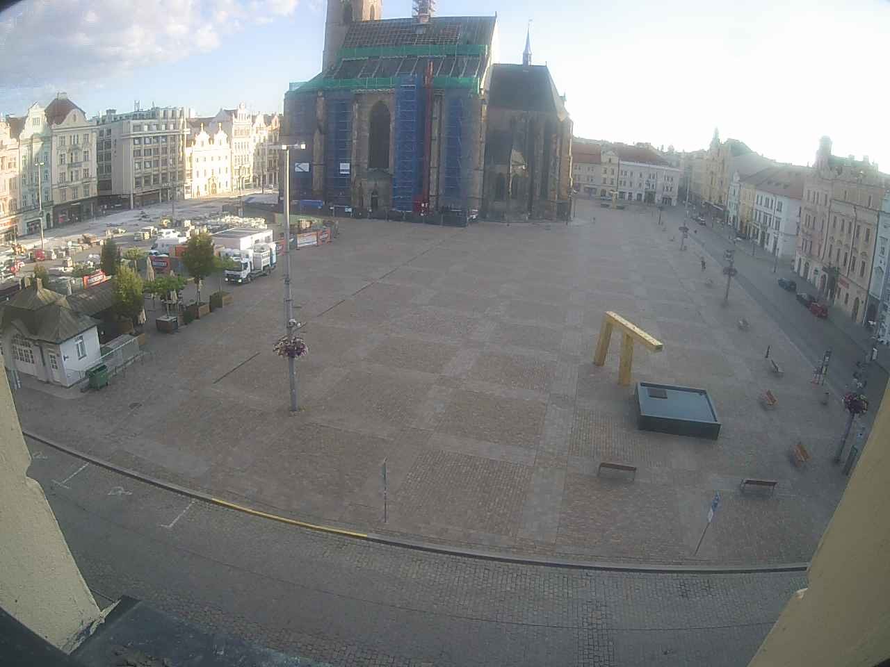 Archived image Webcam Republic Square Pilsen, Czech Republic