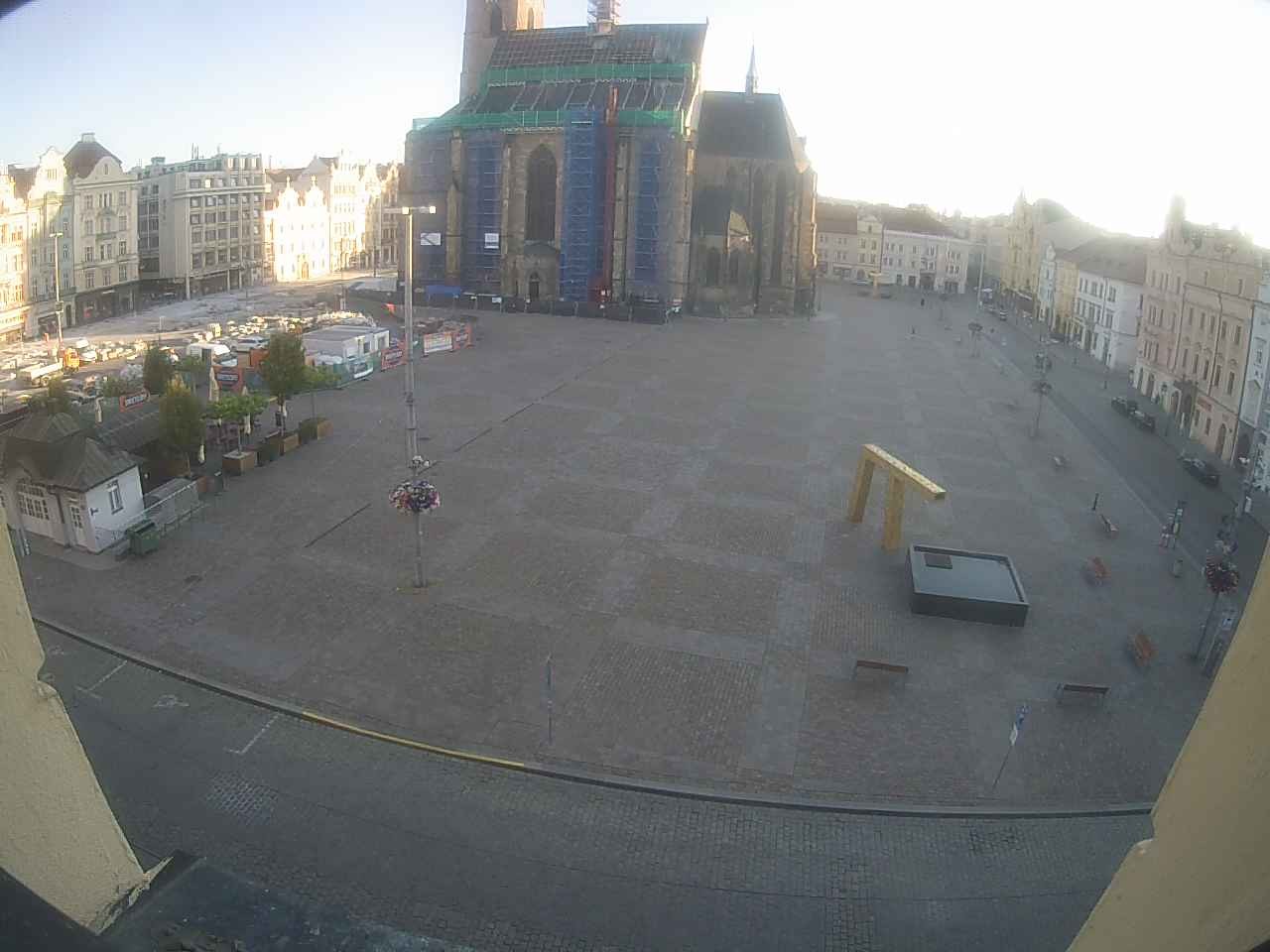 Archived image Webcam Republic Square Pilsen, Czech Republic