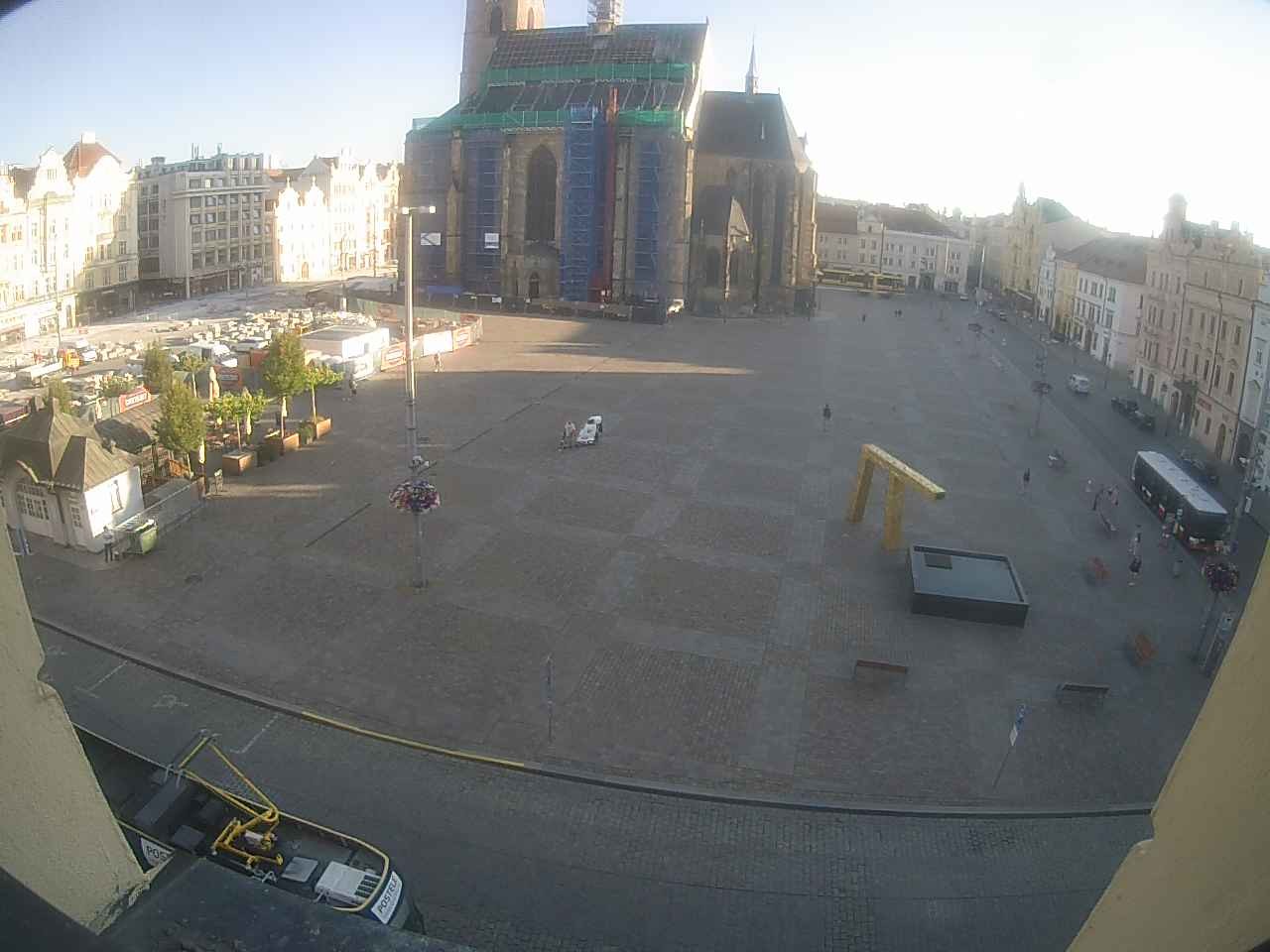 Archived image Webcam Republic Square Pilsen, Czech Republic