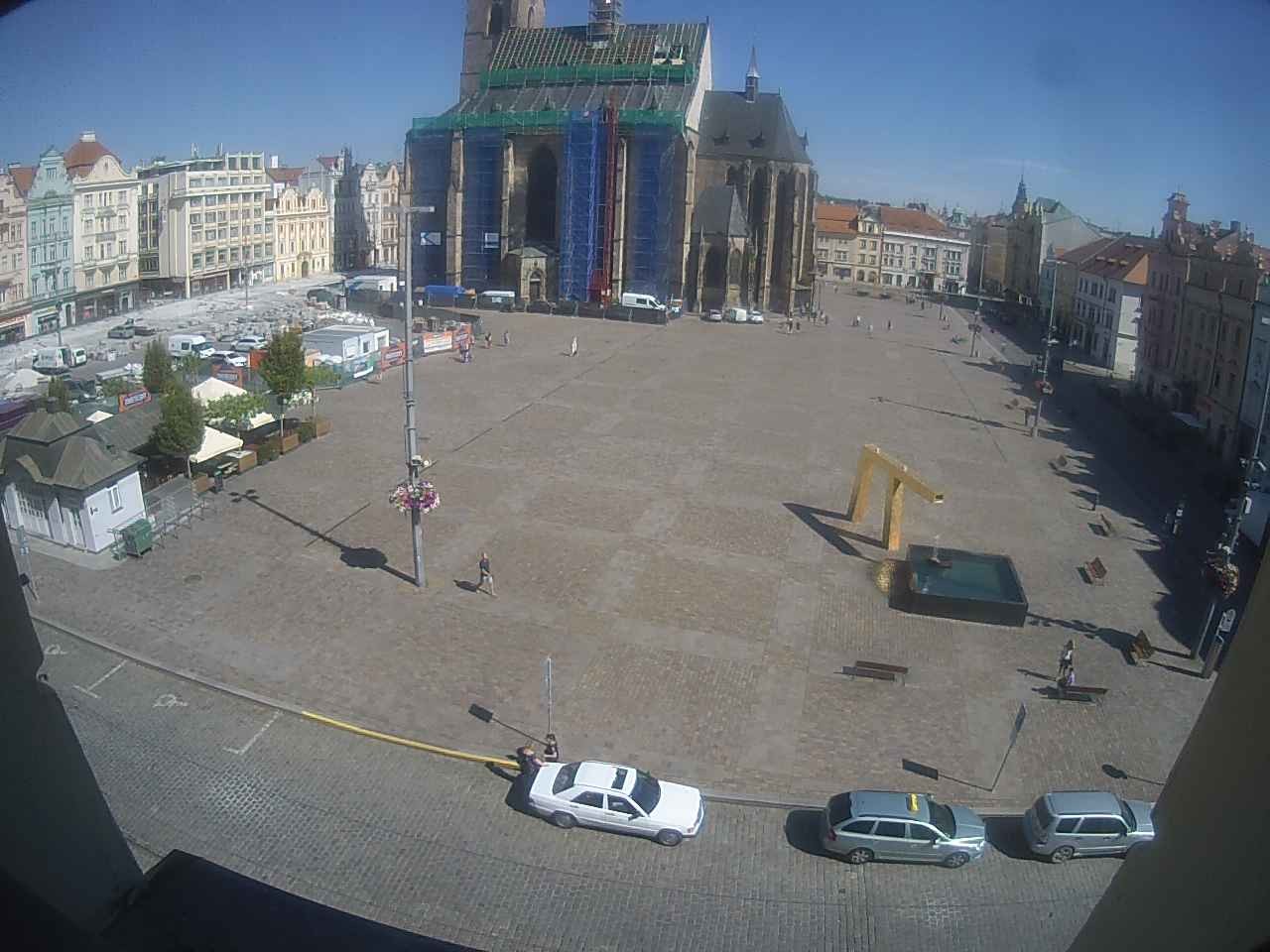 Archived image Webcam Republic Square Pilsen, Czech Republic