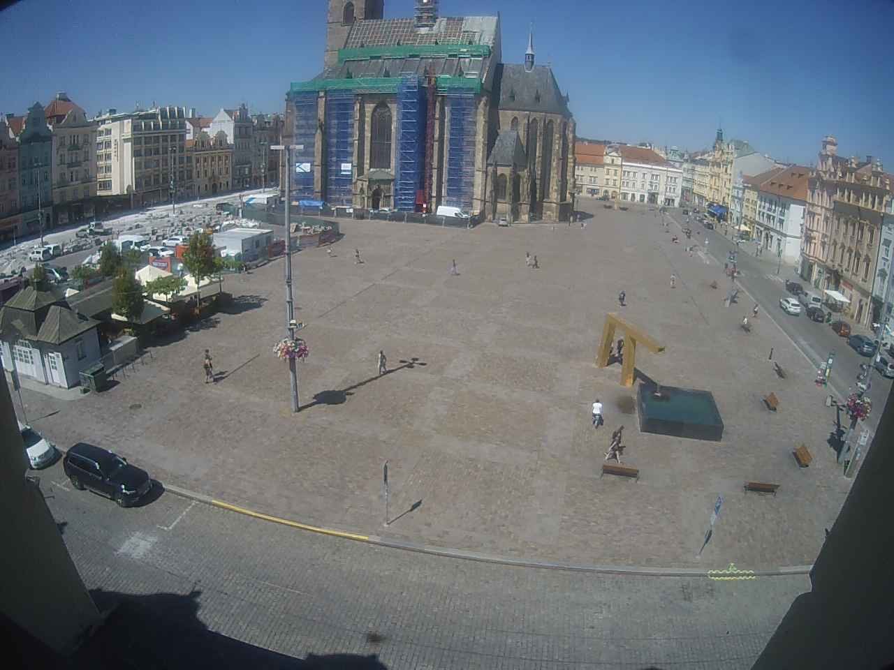 Archived image Webcam Republic Square Pilsen, Czech Republic