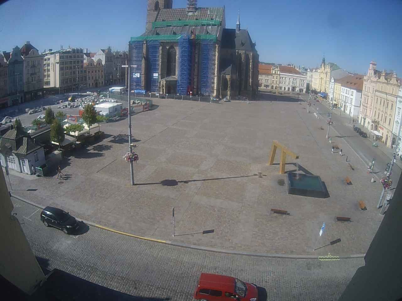 Archived image Webcam Republic Square Pilsen, Czech Republic