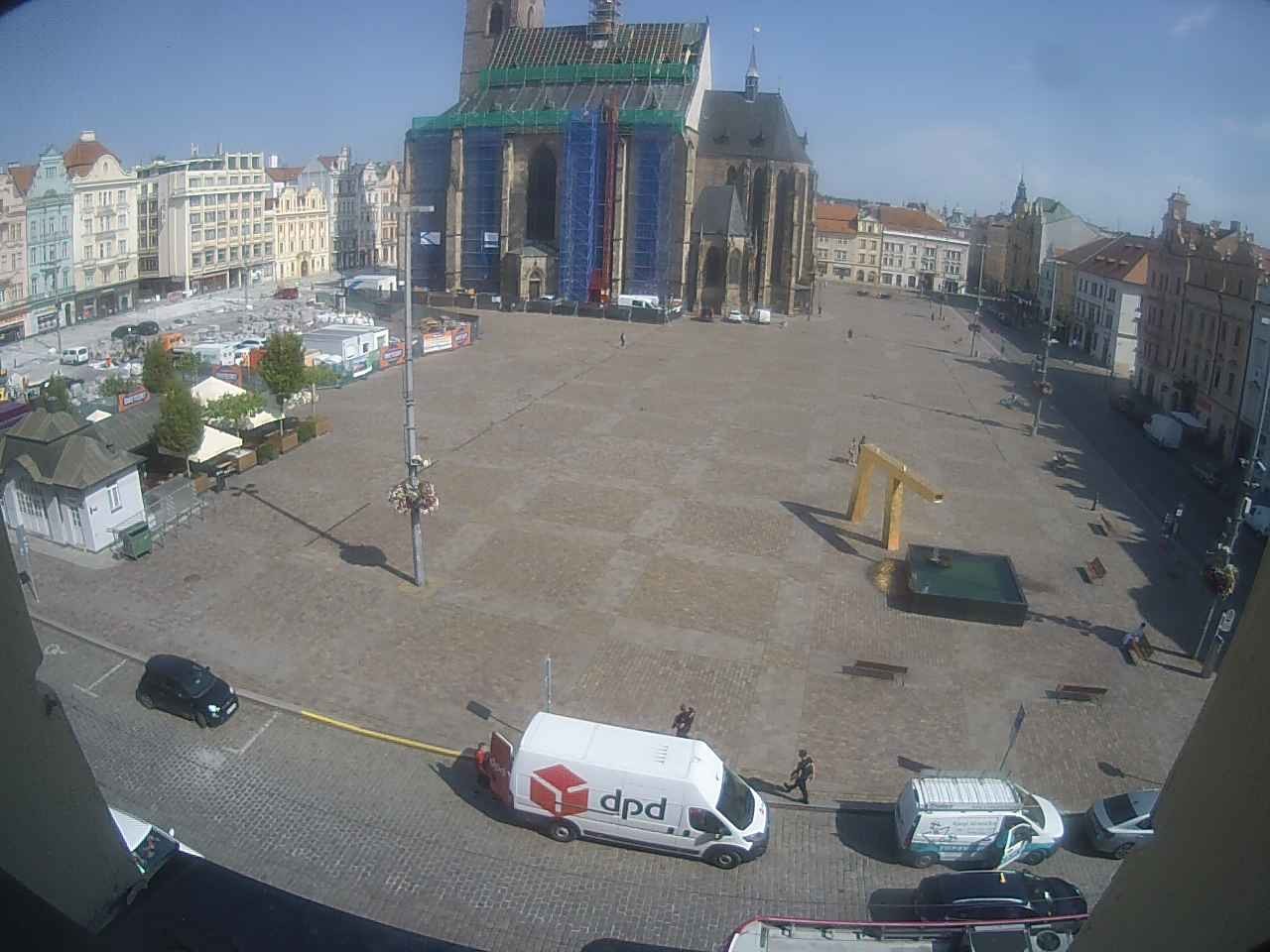 Archived image Webcam Republic Square Pilsen, Czech Republic