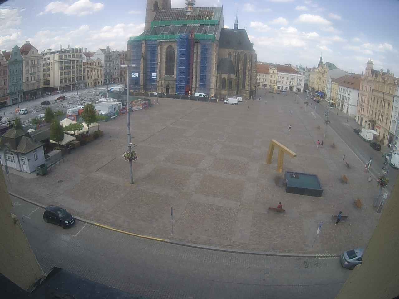 Archived image Webcam Republic Square Pilsen, Czech Republic