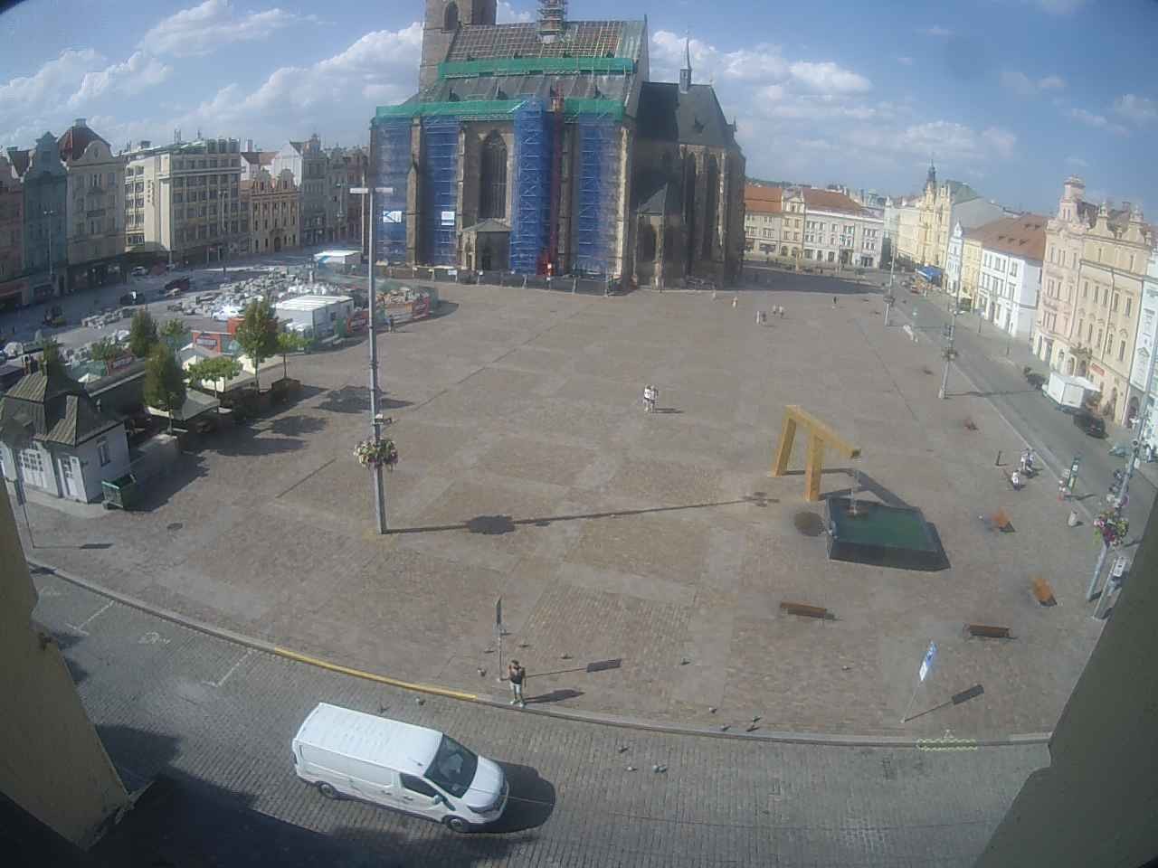 Archived image Webcam Republic Square Pilsen, Czech Republic