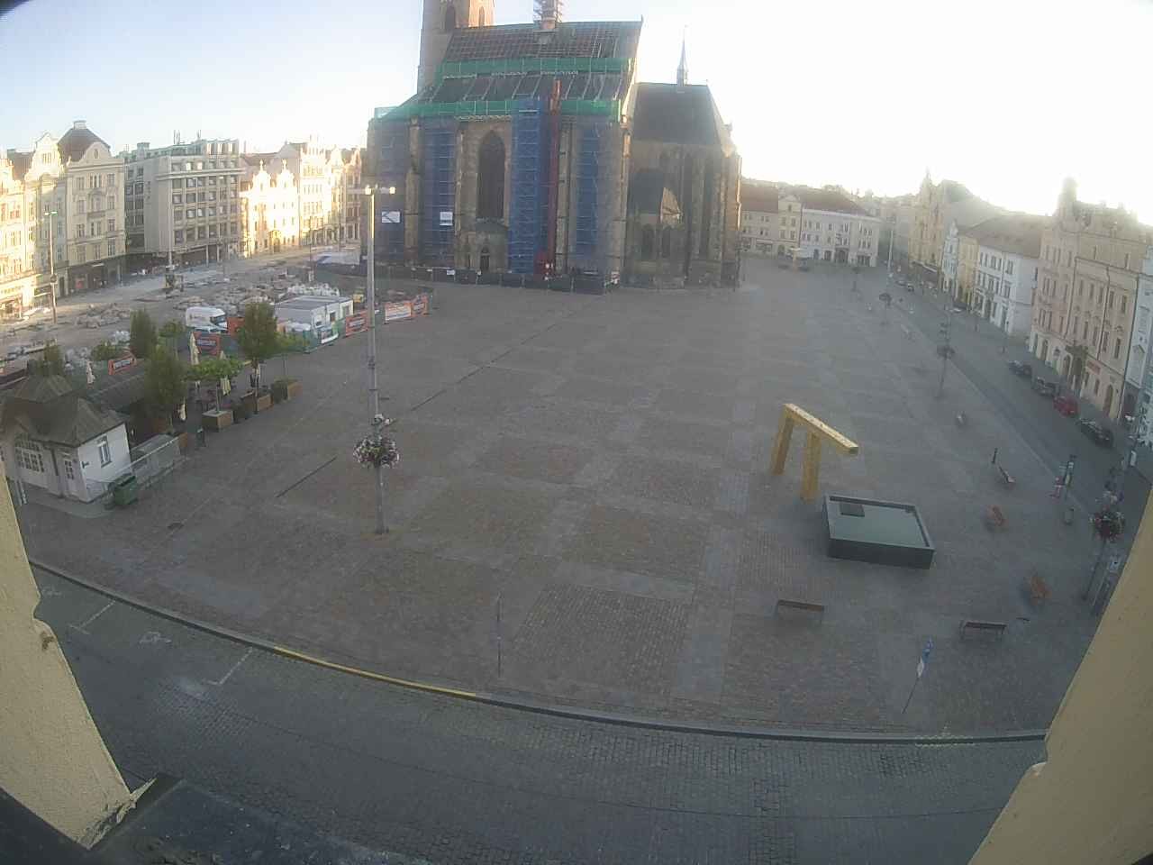 Archived image Webcam Republic Square Pilsen, Czech Republic