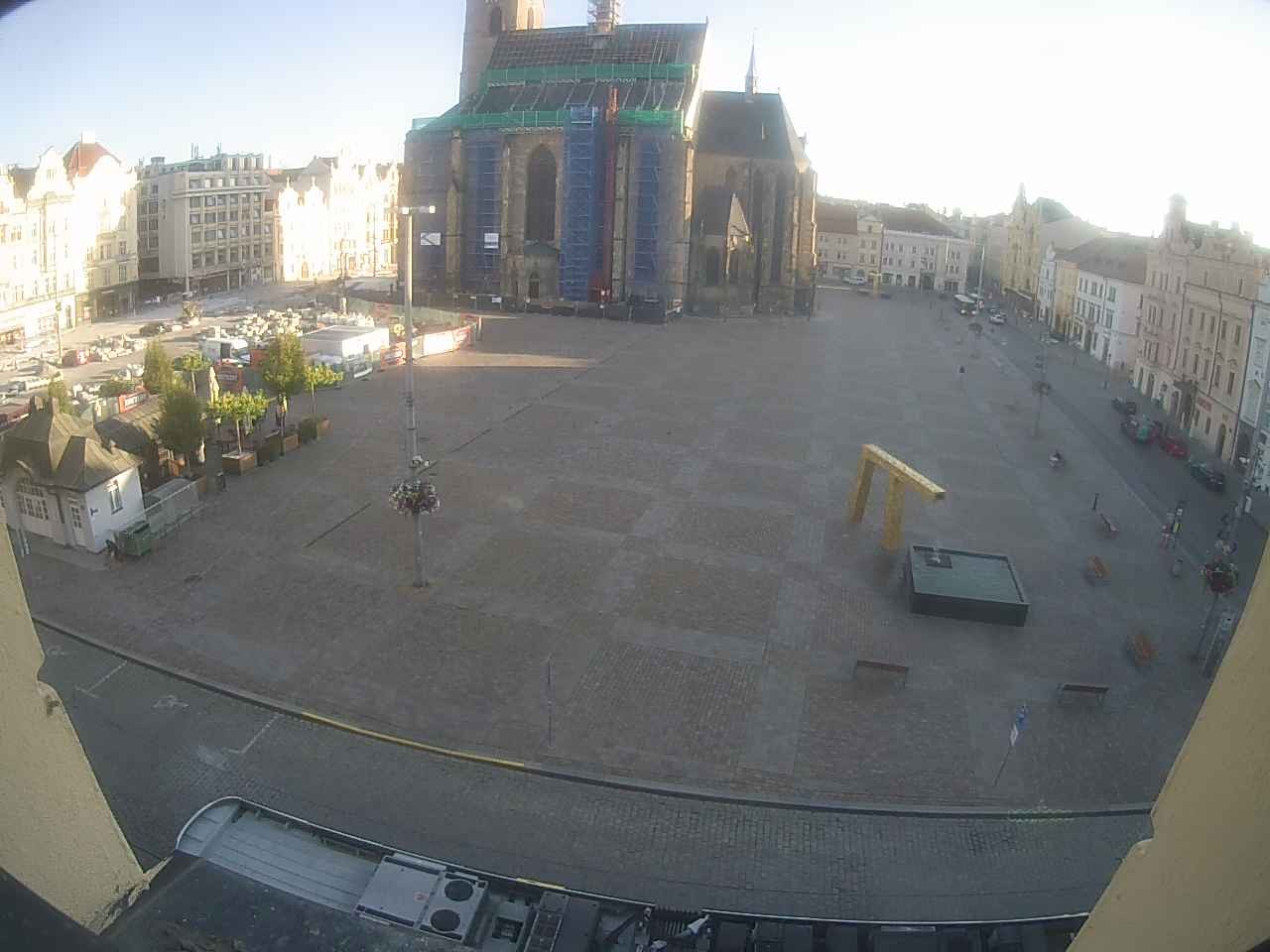 Archived image Webcam Republic Square Pilsen, Czech Republic