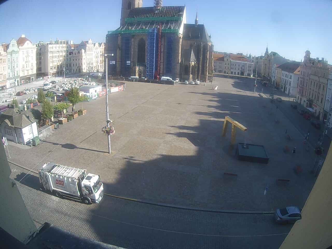 Archived image Webcam Republic Square Pilsen, Czech Republic