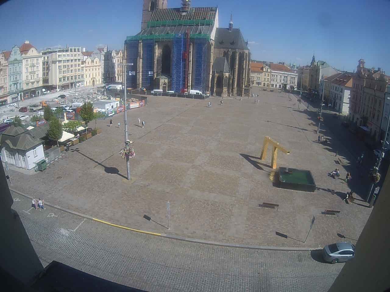 Archived image Webcam Republic Square Pilsen, Czech Republic