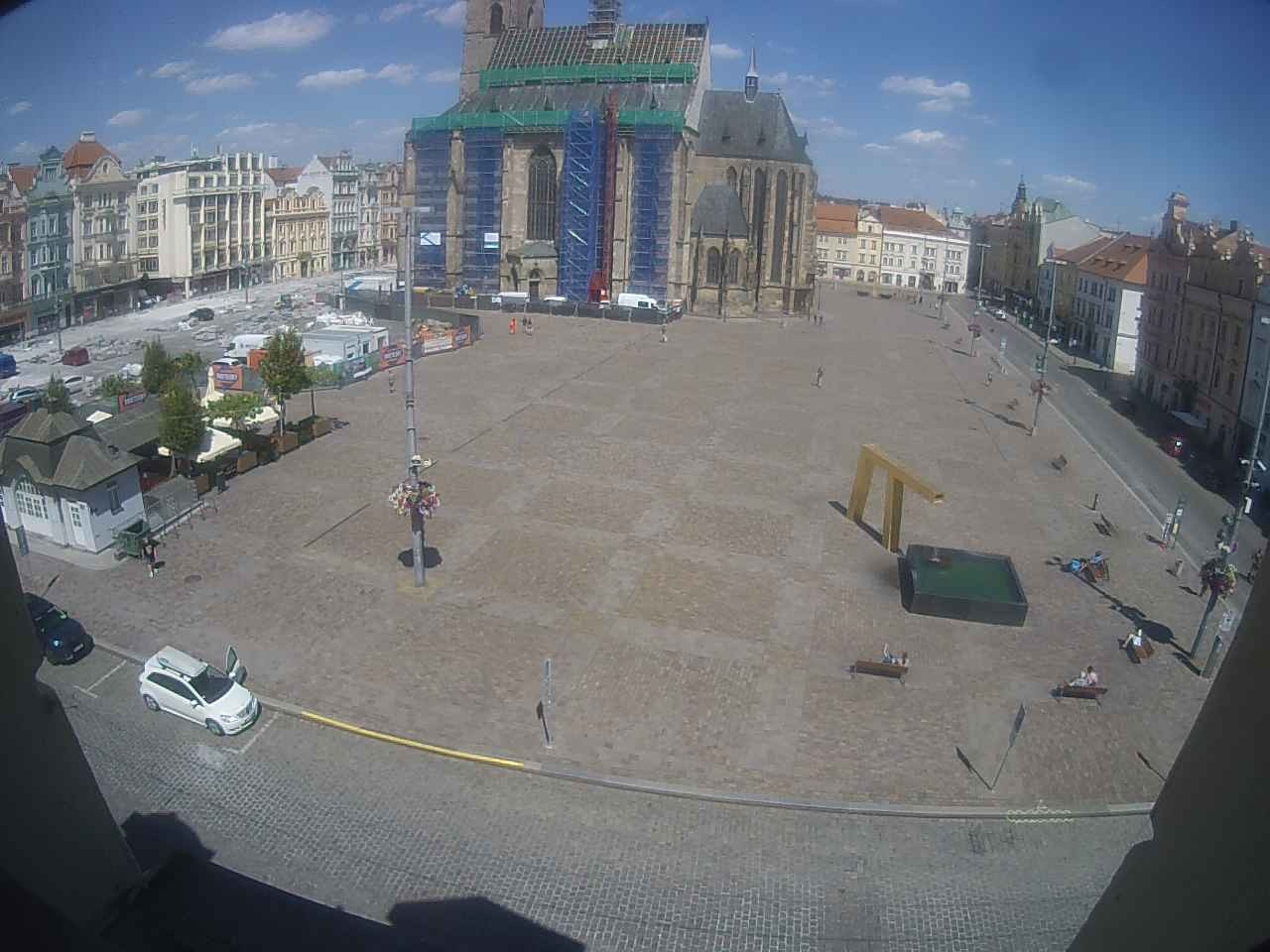 Archived image Webcam Republic Square Pilsen, Czech Republic
