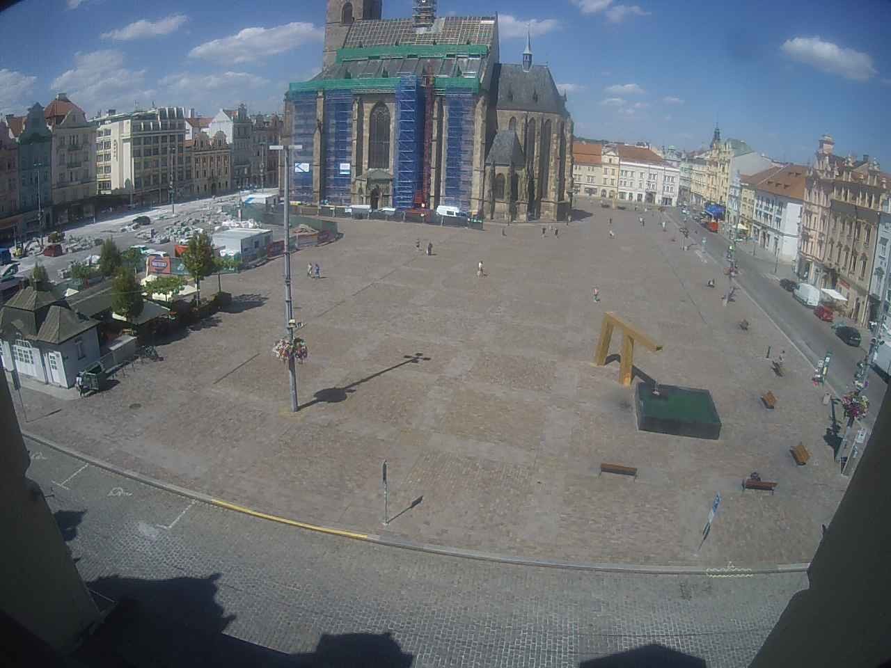 Archived image Webcam Republic Square Pilsen, Czech Republic