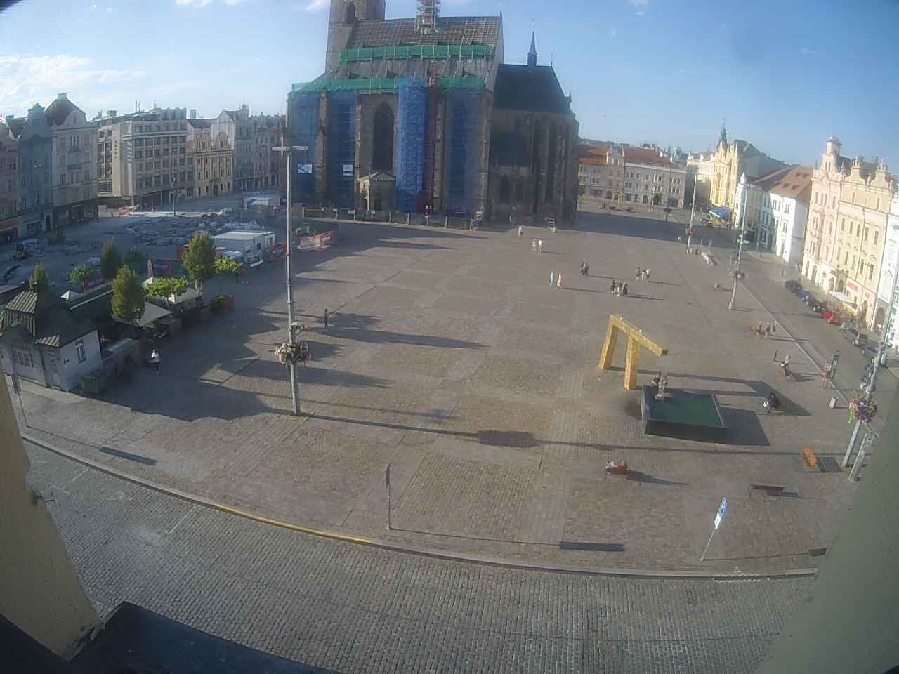 Archived image Webcam Republic Square Pilsen, Czech Republic