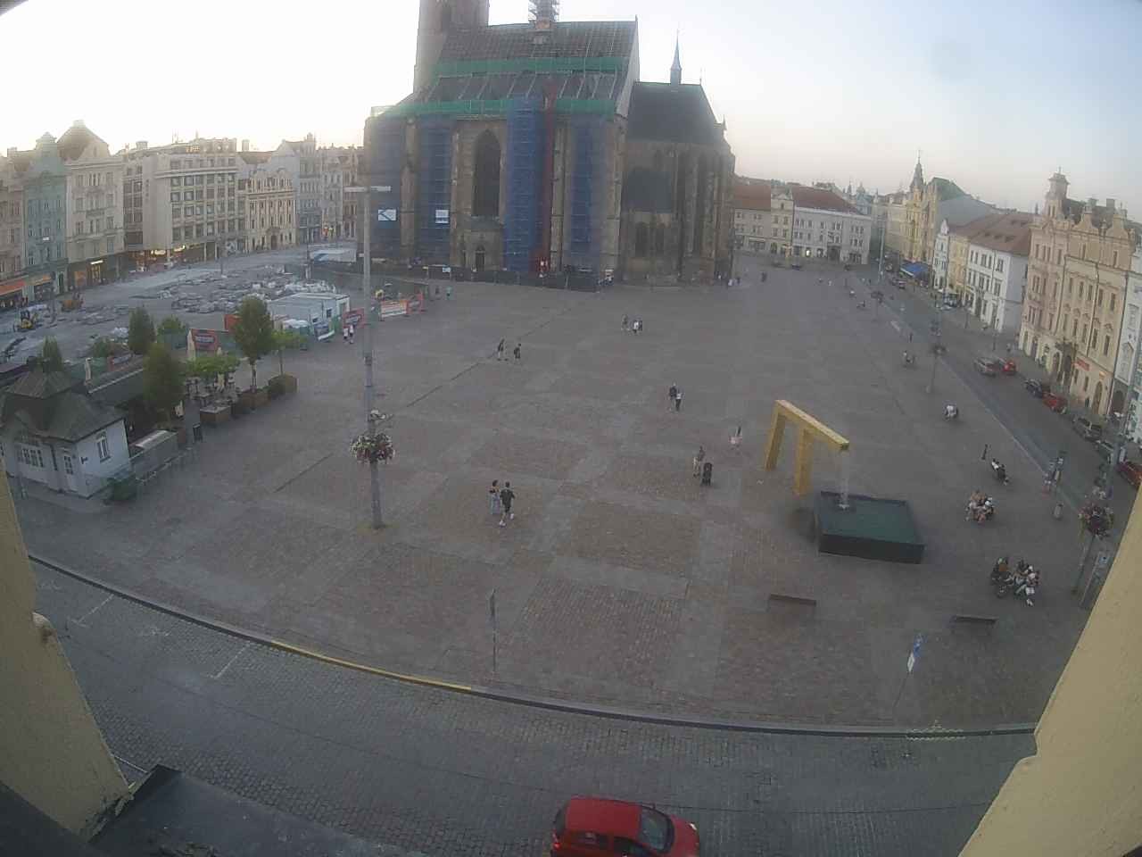 Archived image Webcam Republic Square Pilsen, Czech Republic