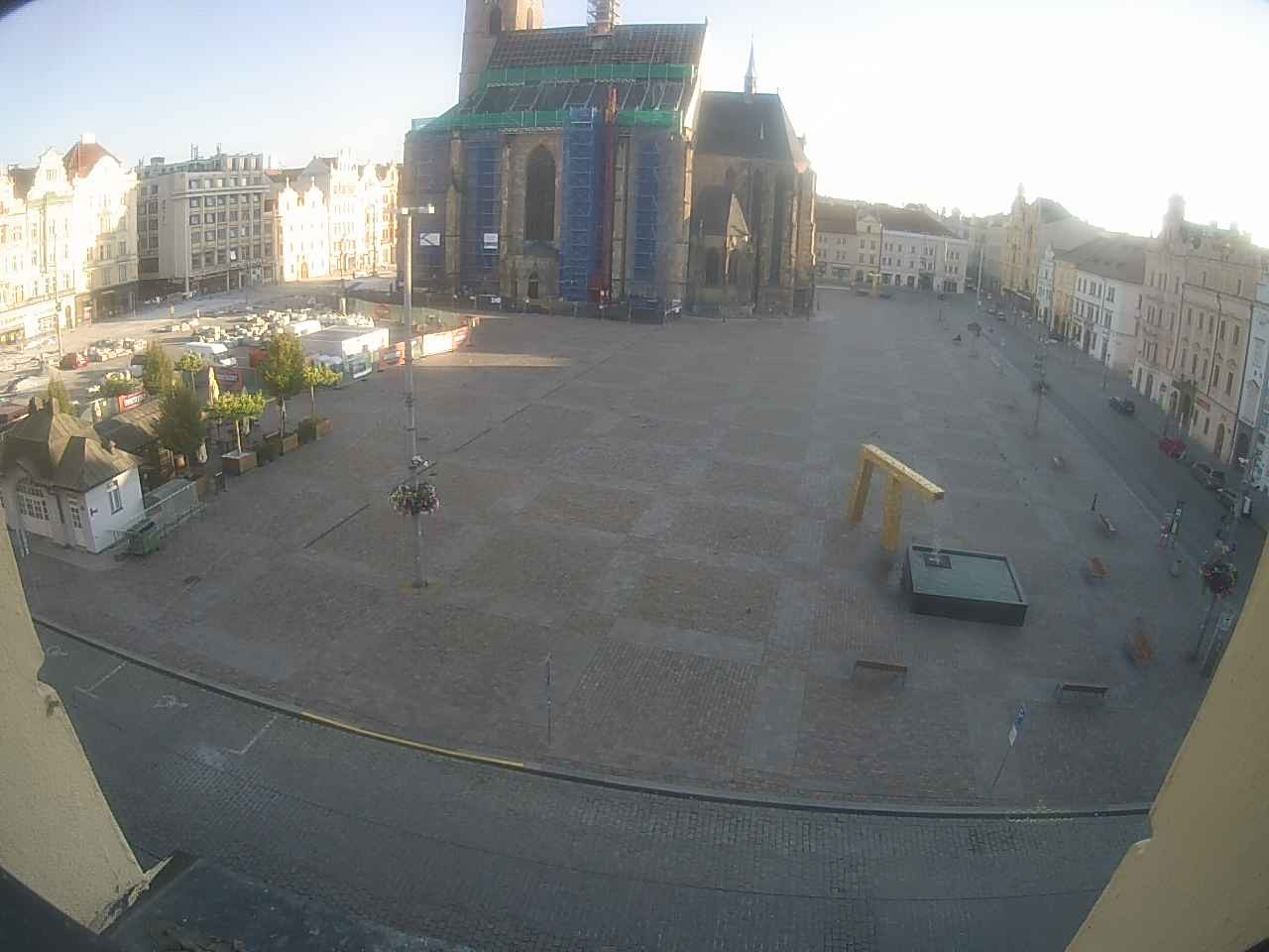 Archived image Webcam Republic Square Pilsen, Czech Republic