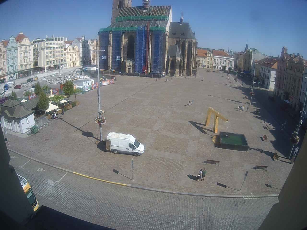 Archived image Webcam Republic Square Pilsen, Czech Republic