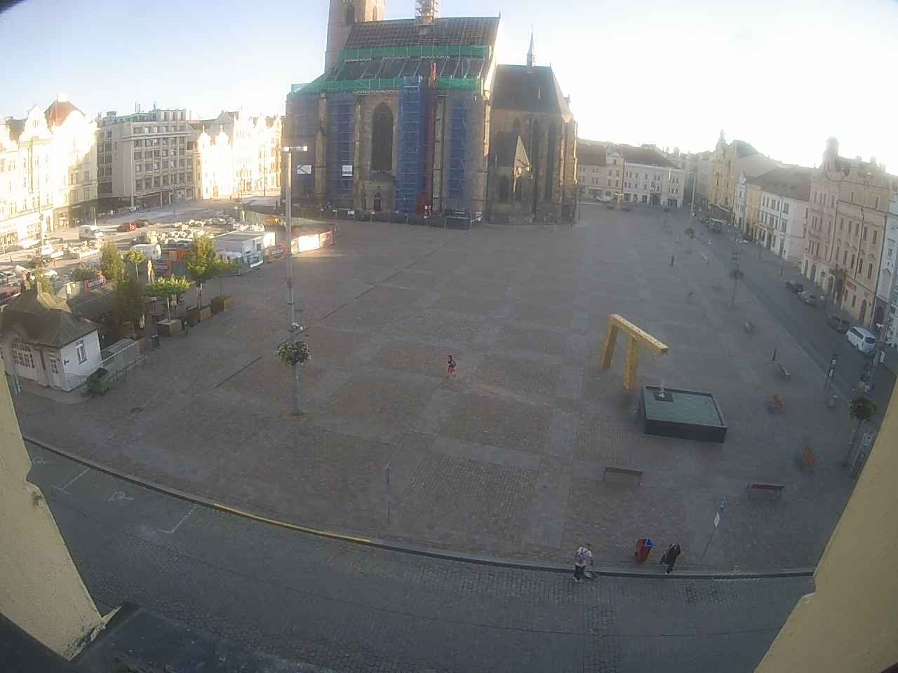 Archived image Webcam Republic Square Pilsen, Czech Republic