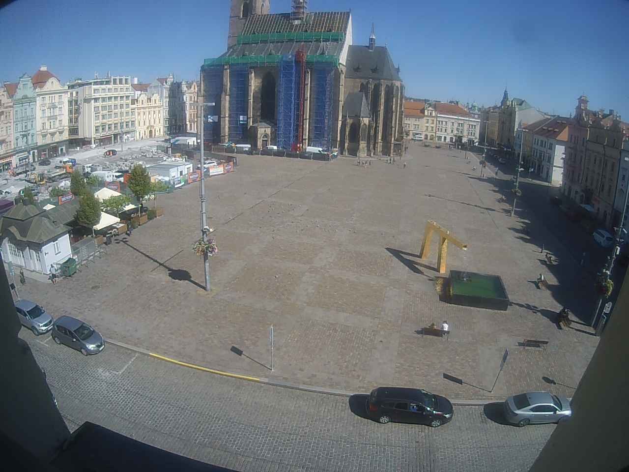 Archived image Webcam Republic Square Pilsen, Czech Republic