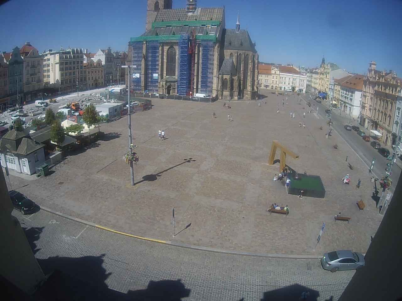 Archived image Webcam Republic Square Pilsen, Czech Republic