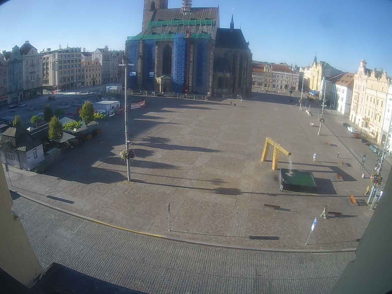 Archived image Webcam Republic Square Pilsen, Czech Republic