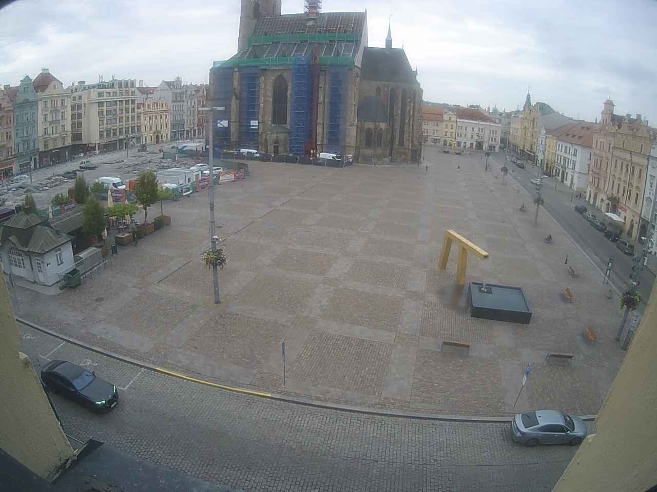 Archived image Webcam Republic Square Pilsen, Czech Republic