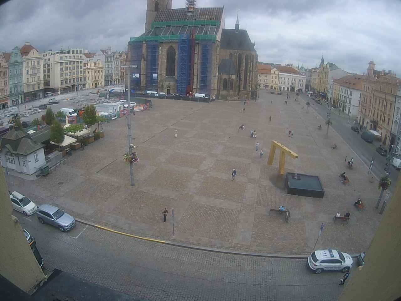 Archived image Webcam Republic Square Pilsen, Czech Republic