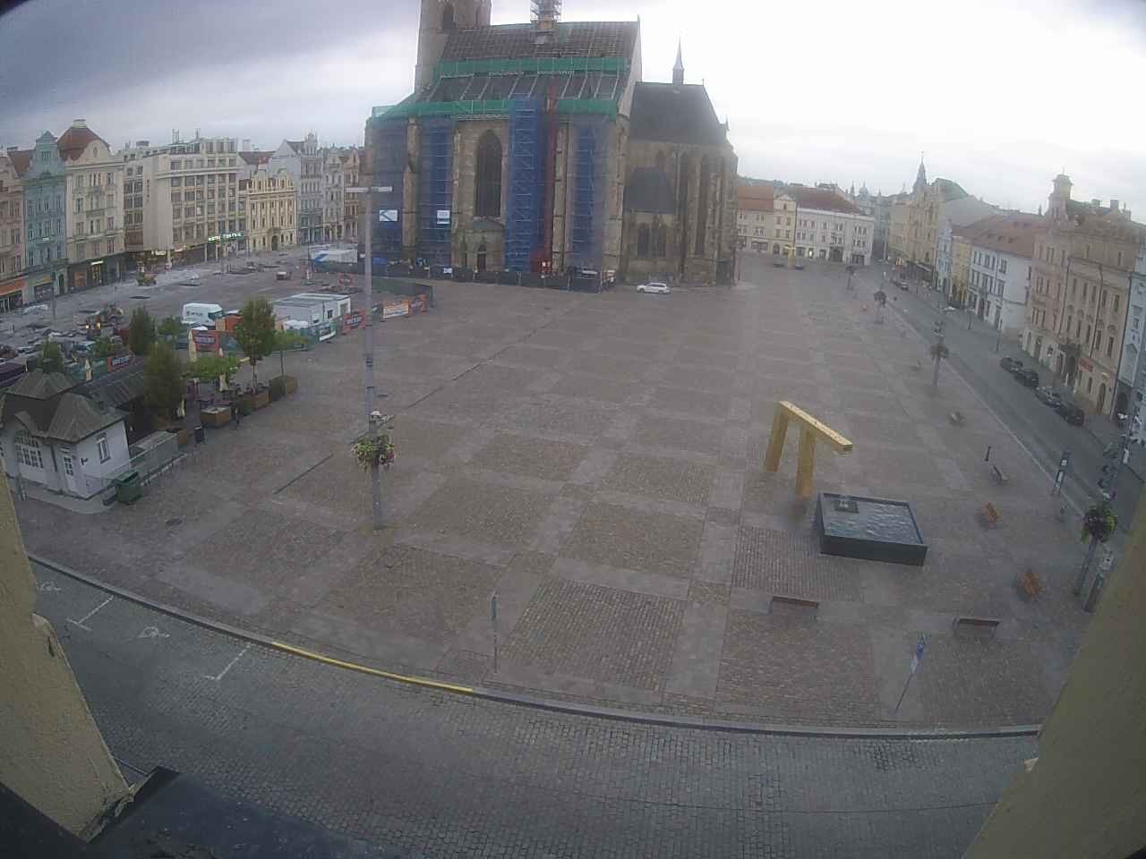 Archived image Webcam Republic Square Pilsen, Czech Republic